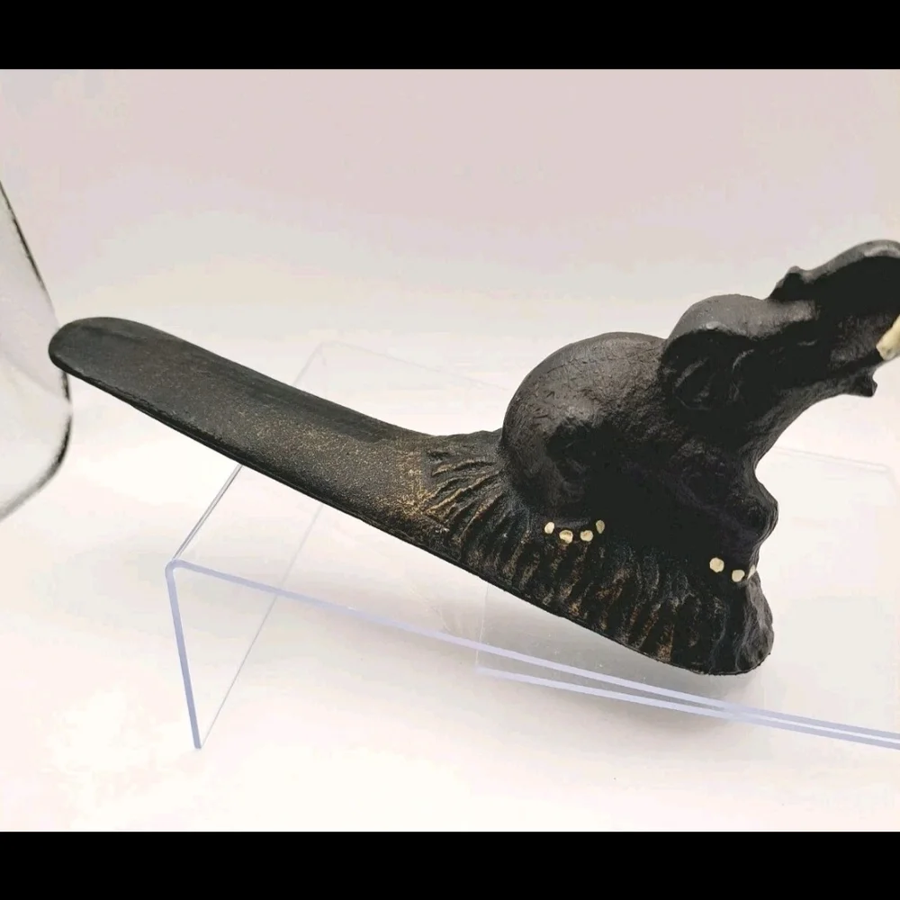 Elephant Design Black Door Stopper